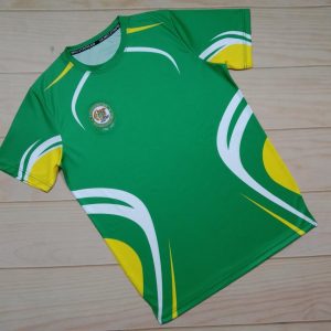 Emerald Green T with Yellow/White Flashing